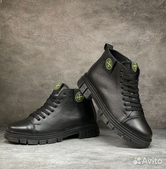 Ботинки мужские зимние натуральный кожа