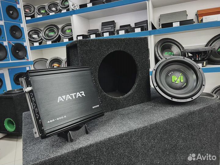 Комплект Alpahrd - сабвуфер 10, усилитель, короб