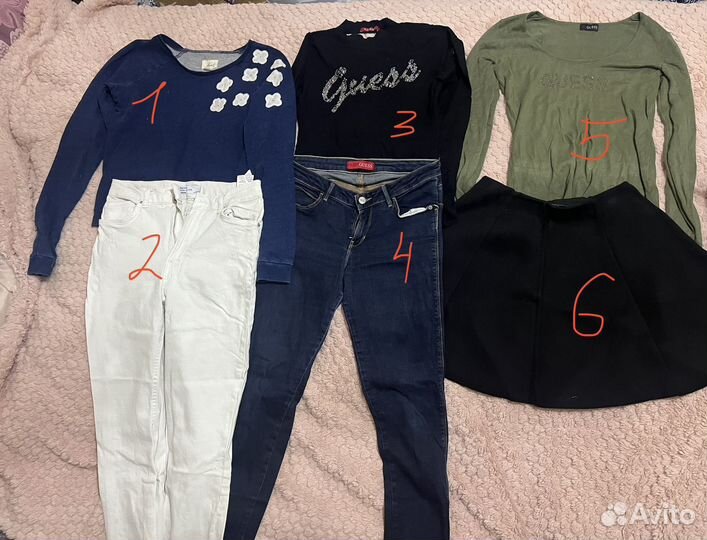 Пакет брендовых вещей Guess, Levis, Zara, Bershka