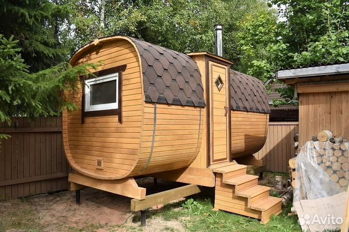Баня бочка из ели