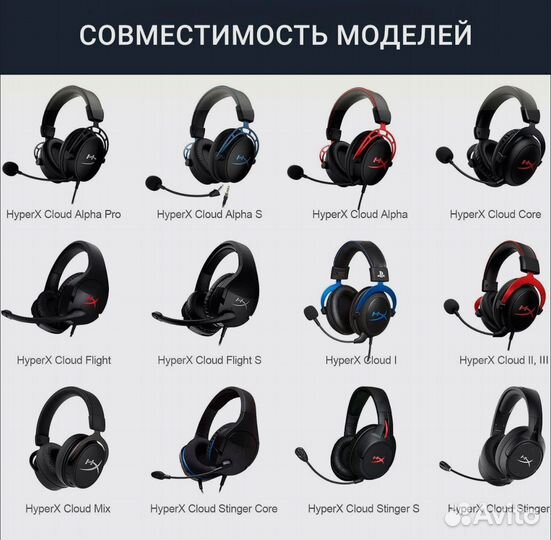Комплект накладок на наушники hyperx