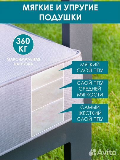 Диван садовый из алюминия