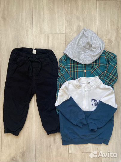 Детские вещи пакетом штаны, рубашка 80 86 92