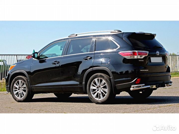 Рейлинги на крышу Toyota Highlander с 2013 апс Серые