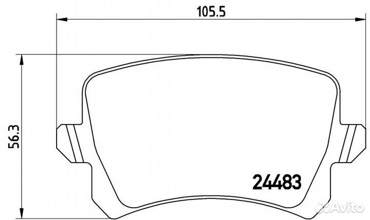 Brembo, P85109, Колодки тормозные VW passat/tiguan