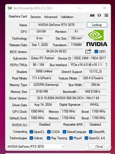 Rtx 3070 zotac