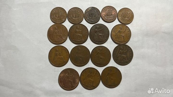 Монеты Великобритания Англия старые