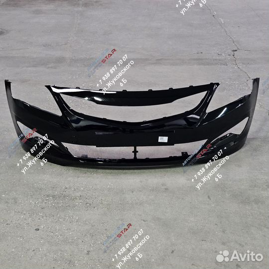 Передний бампер на hyundai solaris 1