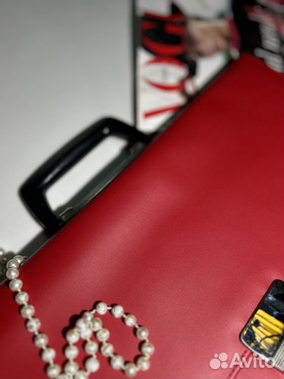 Винтажный ретро чемодан гдр виниловый красный