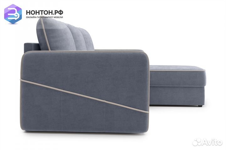 Диван угловой дельфин Энерджи темно-серый