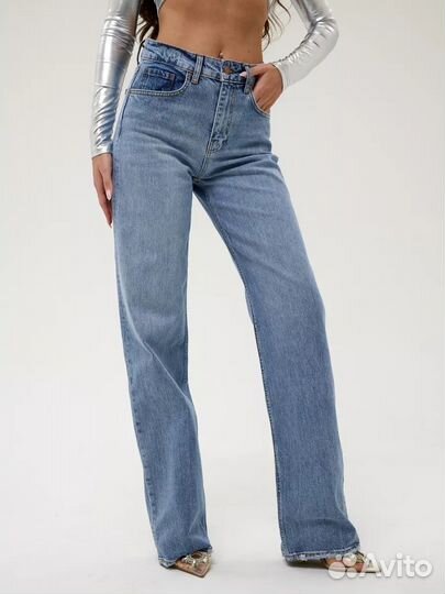 Джинсы женские прямые высокая посадка