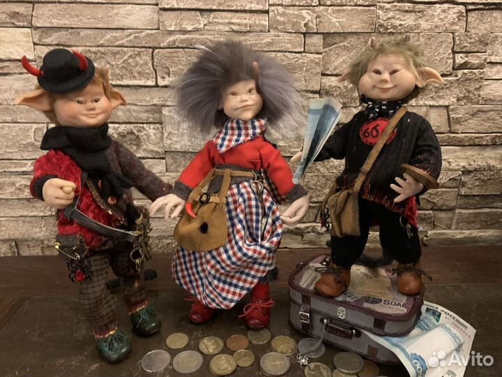 Авторская кукла, чертик,эльф