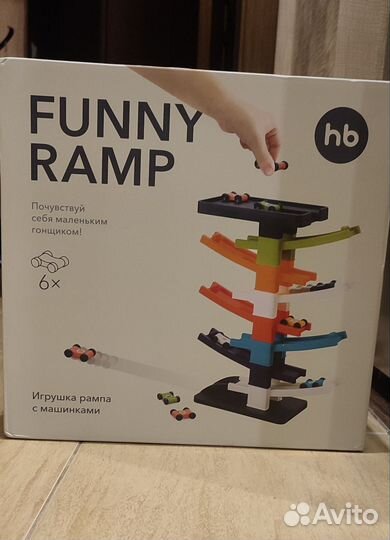 Автотрек с машинками Funny Ramp Happy baby