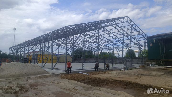 Быстровозводимые каркасно-тентовые ангары