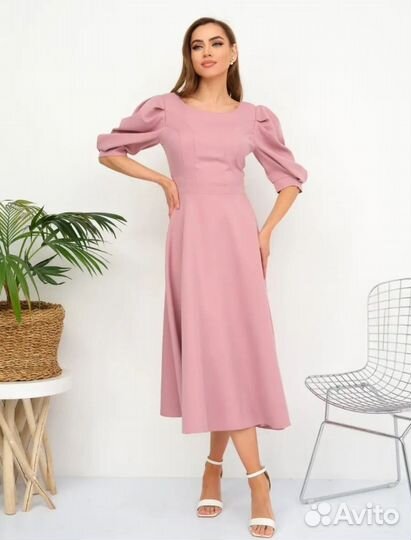 Платье женское вечернее M 44-46 розовое