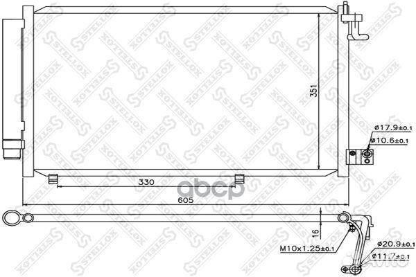 10-45697-SX радиатор кондиционера Ford Fiesta