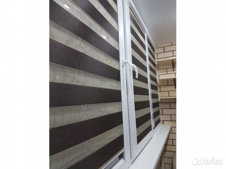 Рулонные шторы день ночь зебра L13803-Т28245