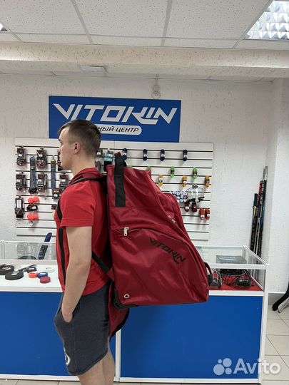 Баул хоккейный на колесах и без