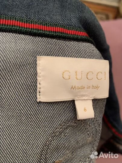 Джинсовая куртка gucci детская