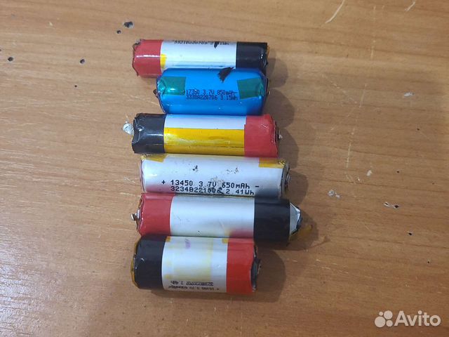 Аккаумуляторы типа13450 по 850mah и 650mah все 3.7
