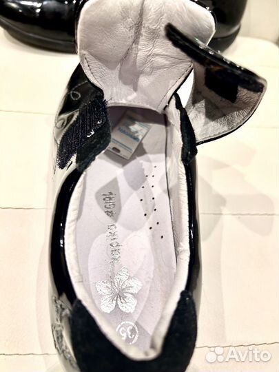 Туфли д/девочки лаковые, нат.кожа 35р