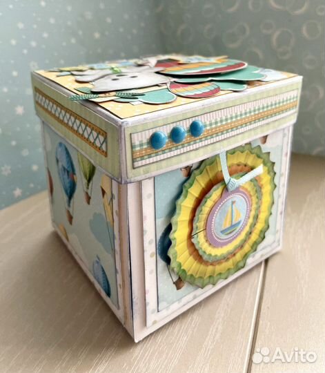 Открытка коробка детская