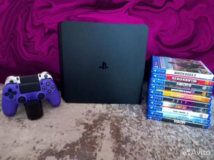 Sony playstation 4 slim + 800 игр