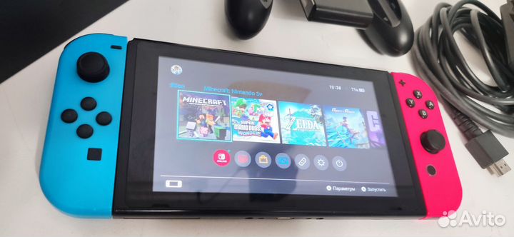Nintendo switch v2 128Gb чип + игры