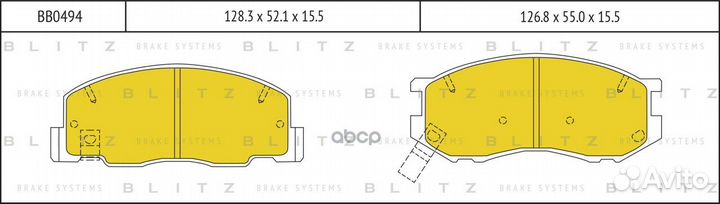 Колодки тормозные дисковые перед BB0494 BB0