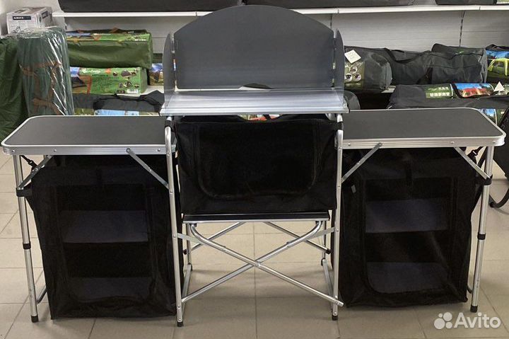 Стол кухня складной с полками