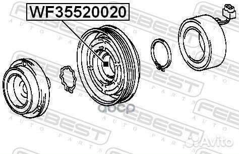 Подшипник кондиционера 35X52X20 WF35520020 Febest