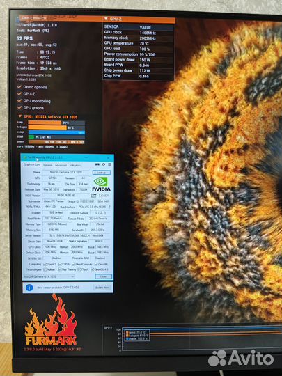 Видеокарта GTX 1070 8gb Zotac AMP