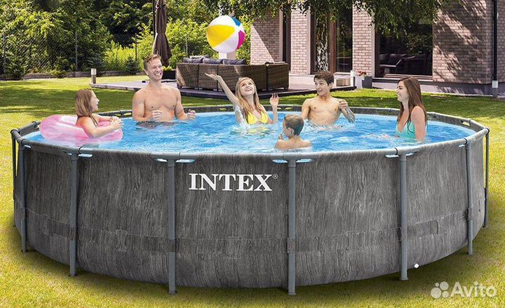 Каркасный бассейн Prism Frame Intex 457х122 см