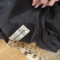Шуба норковая black Lama + рысь