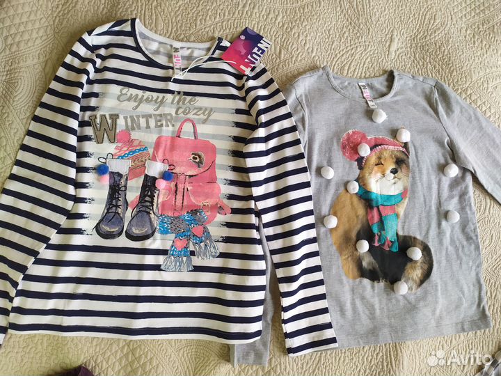 Вещи джинса трикотаж девочке 134