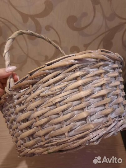Корзина плетеная с ручкой