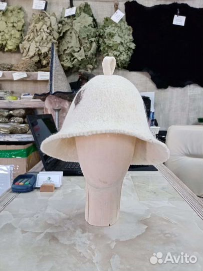 Шапка для бани из натурального войлока