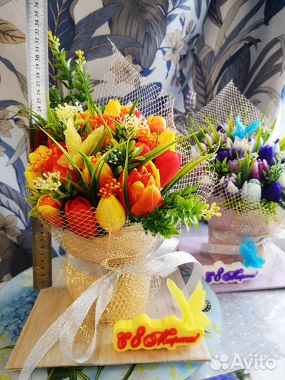 Тюльпаны из мыла ручной работы