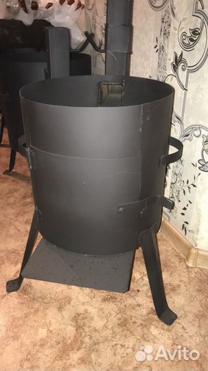 Печь для казана с трубой