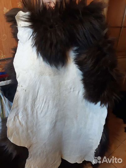 Меховая накидка на диван