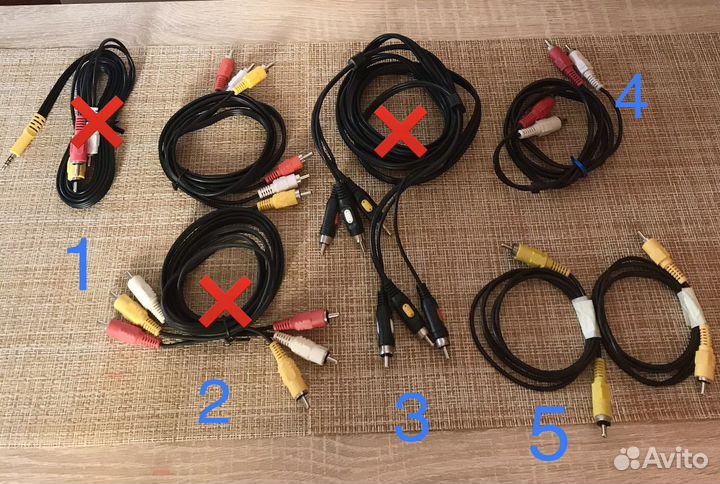 Кабель соединительный RCA, шнур, провод пальчики