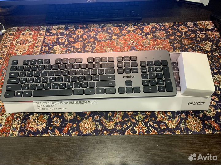 Беспроводная клавиатура и мышь SmartBuy Grey/Black