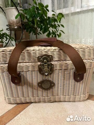 Корзина плетеная короб для отдыха на природе
