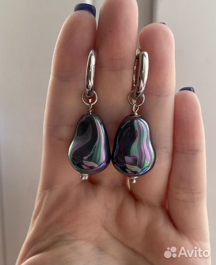 Серьги с барочным жемчугом