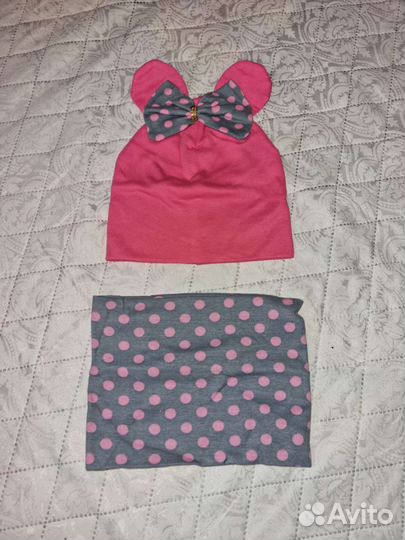 Комплект шапка и шарф для девочки