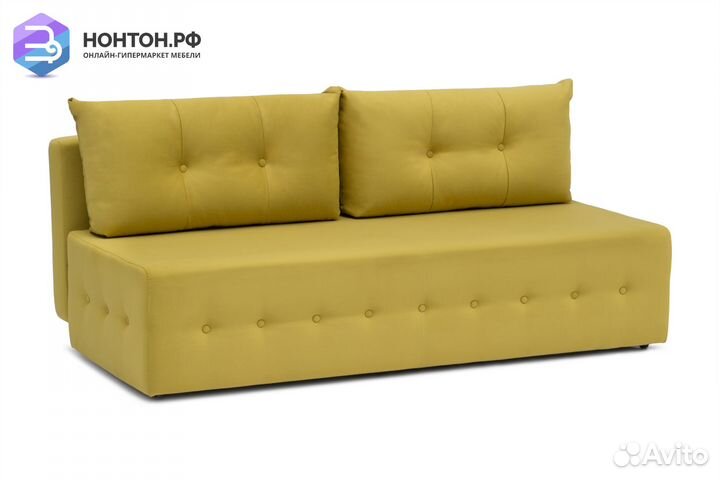 Диван еврокнижка Сити горчичный