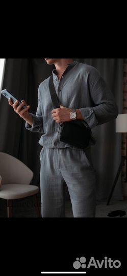 Костюм мужской летний двойка муслин