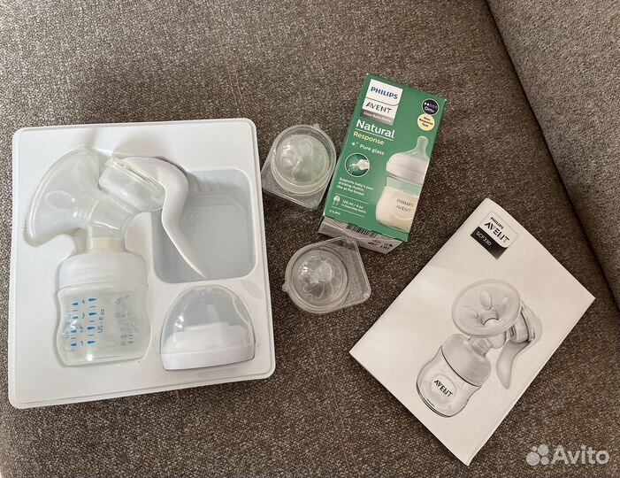 Молокоотсос ручной philips avent и соски avent