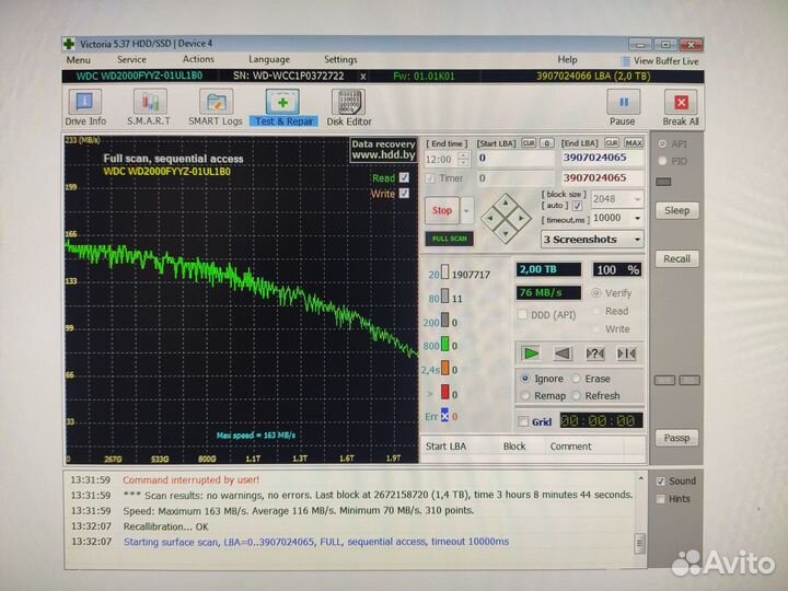 WD Enterprise 2 Tb Маленький пробег не китай