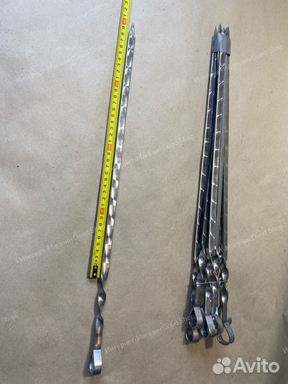 Шампур 400х12х3 мм. кольцо узор